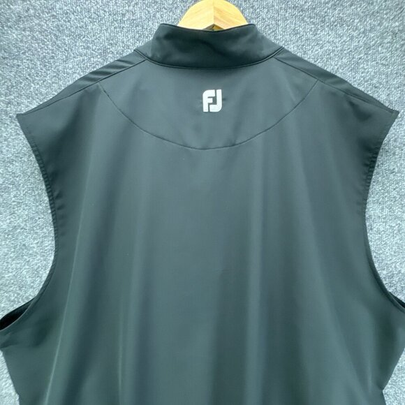 Footjoy Jacket Vest Mens Extra Large Black Golf Windshirt Half Zip South Hampton - Picture 7 of 16